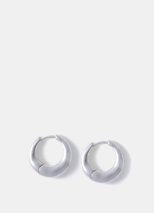 Silver Plated Irregular Hoop Earrings
