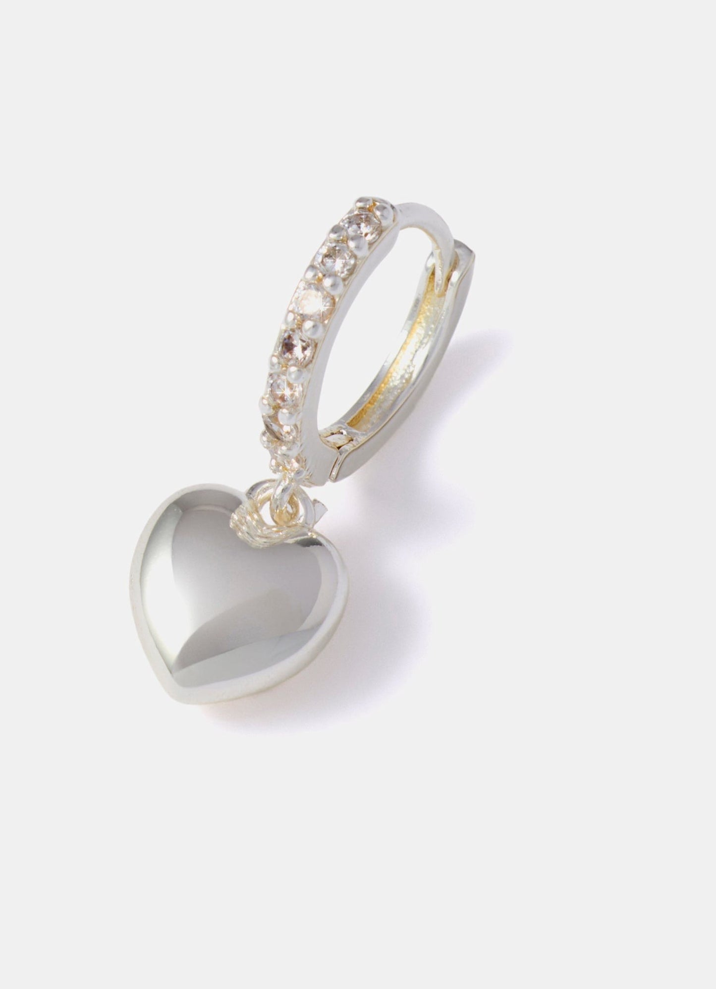 Silver Plated Diamante Hoop Earrings