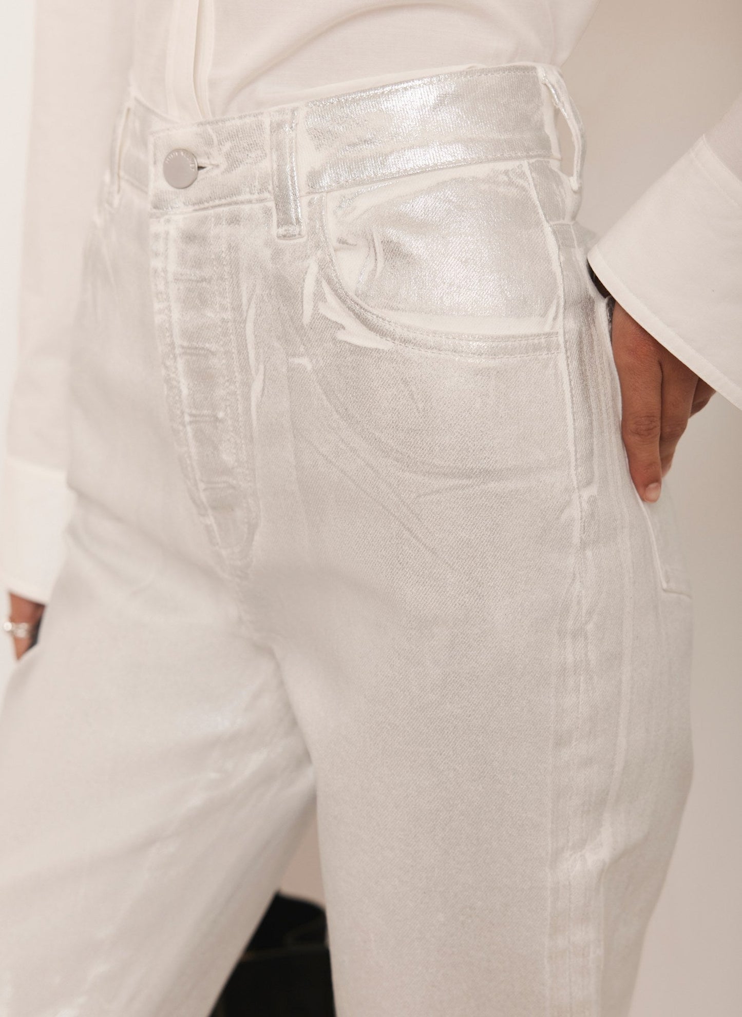 Silver Coated Slim Jeans