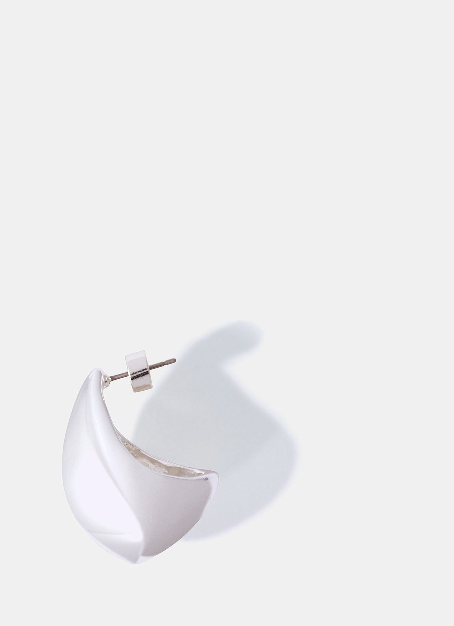 Silver Tone Statement Teardrop Earrings