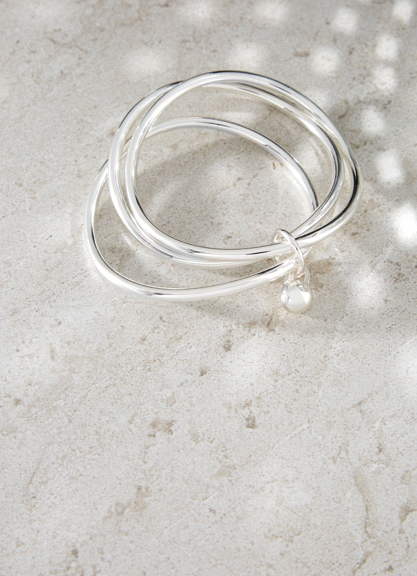 Silver Tone Triple Bangle