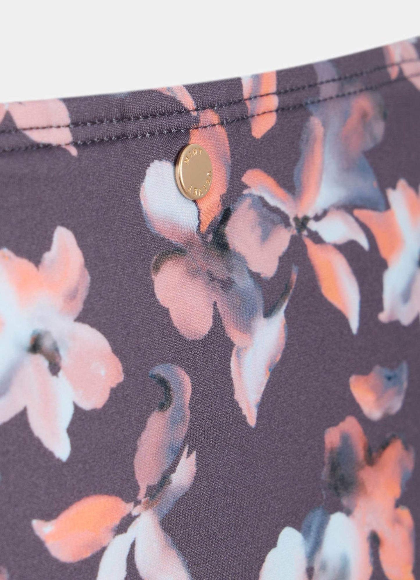 Purple Floral Print Tie Side Bikini Briefs