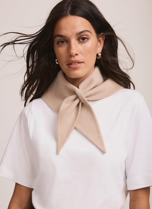 Neutral Triangle Wool Neck Scarf