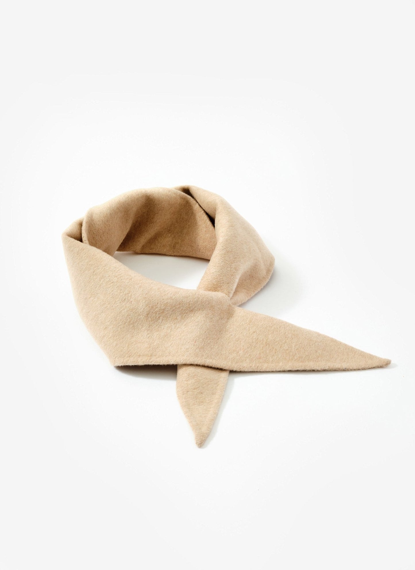 Neutral Triangle Wool Neck Scarf
