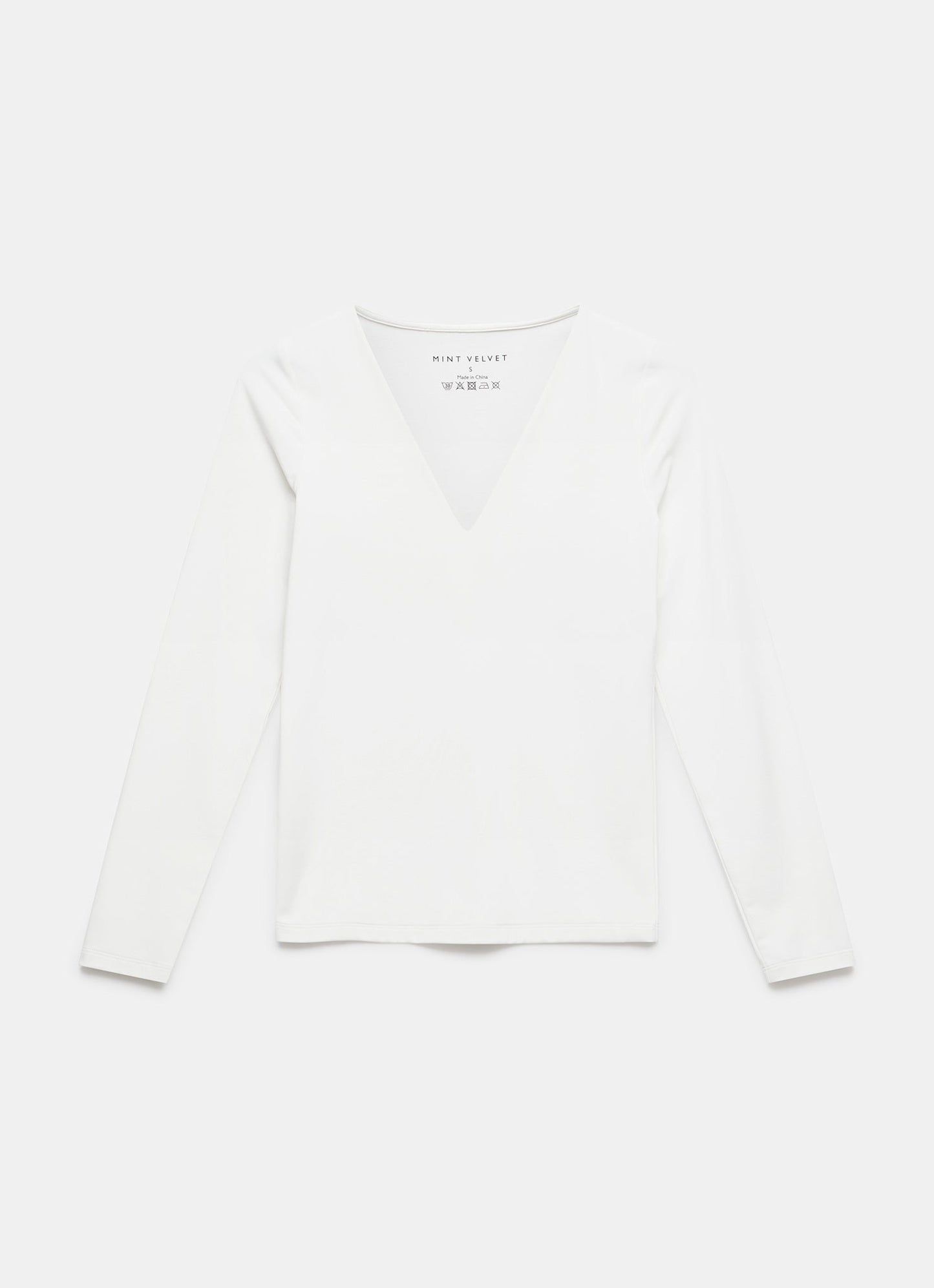 White V Neck Layering Top