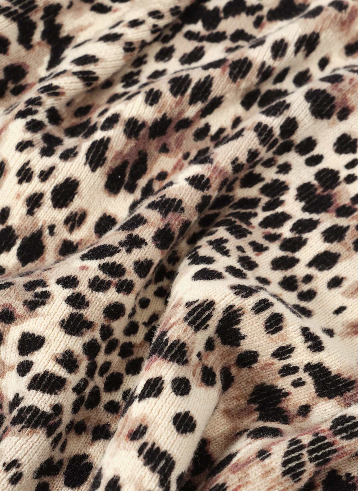 Leopard Print Triangle Neck Scarf