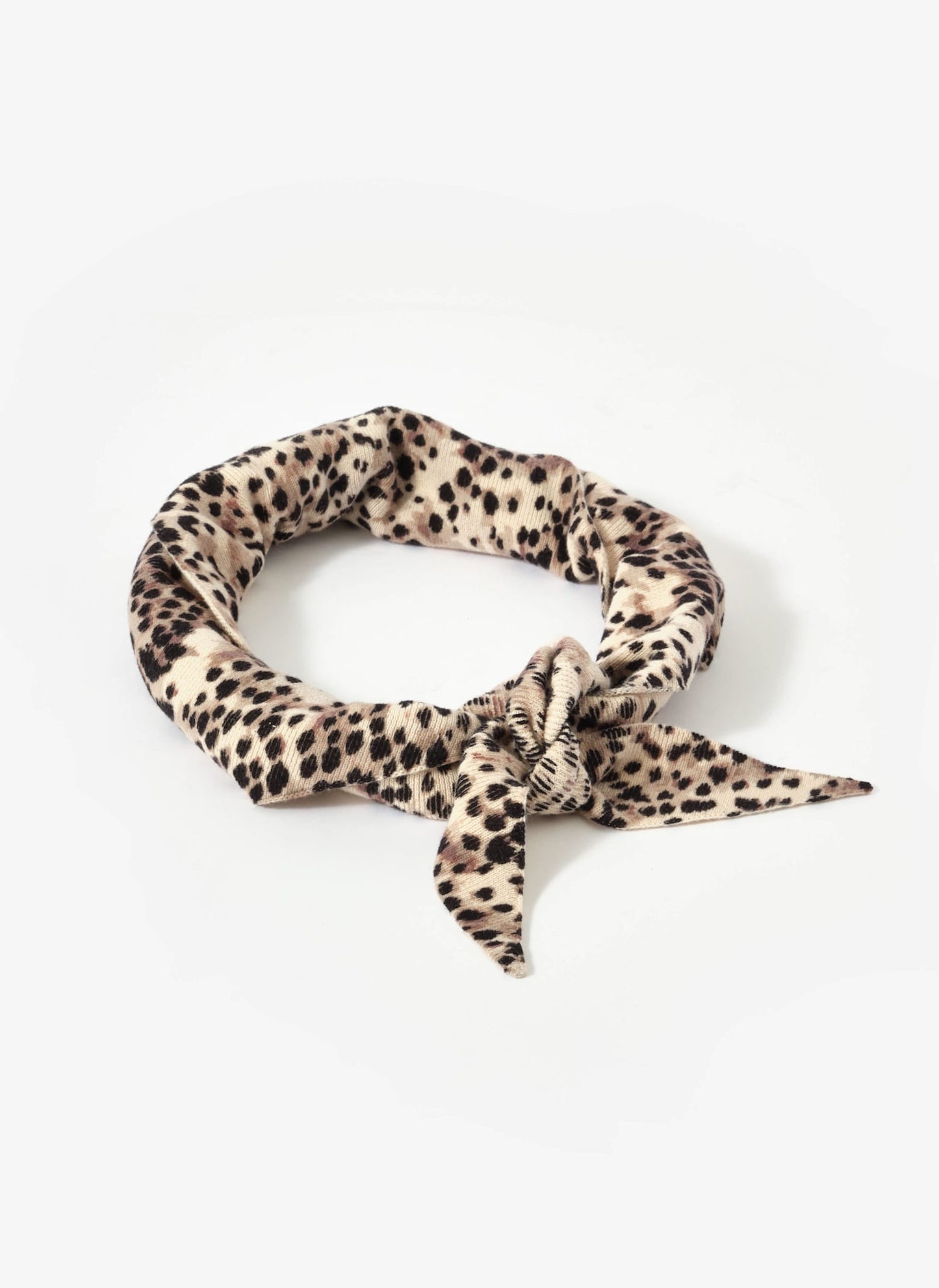 Leopard Print Triangle Neck Scarf