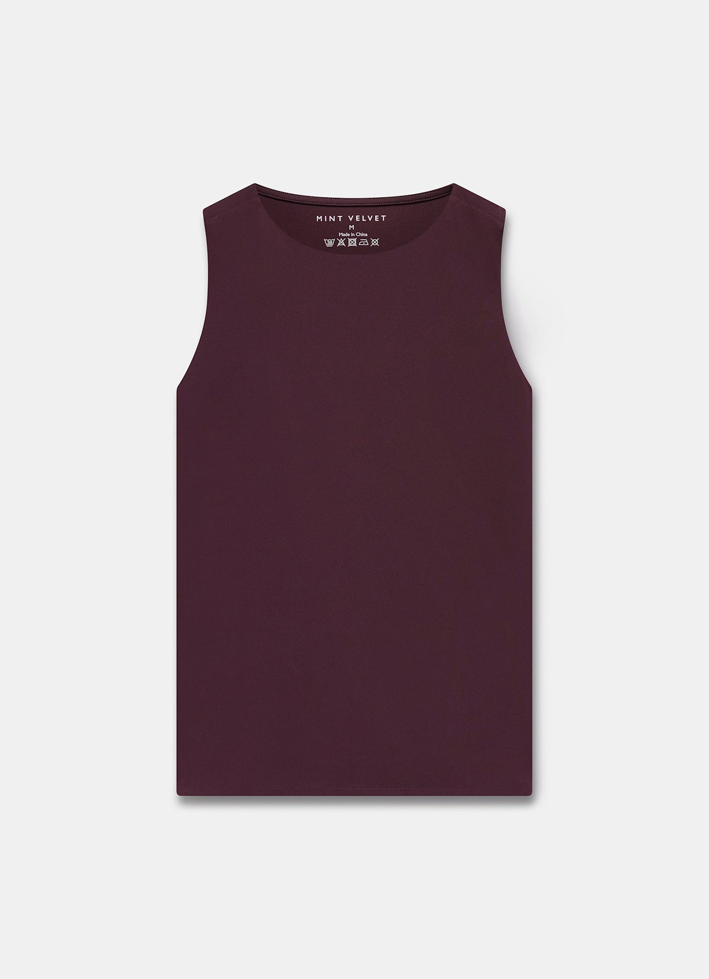 Burgundy Layering High Neck Vest