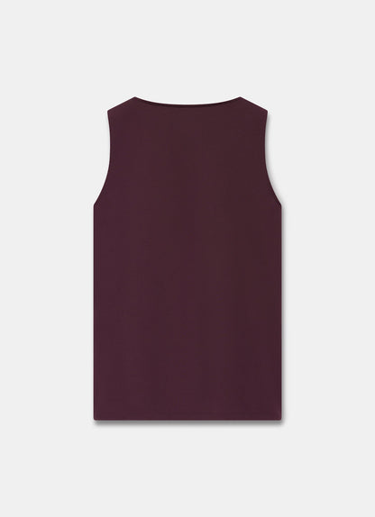 Burgundy Layering High Neck Vest