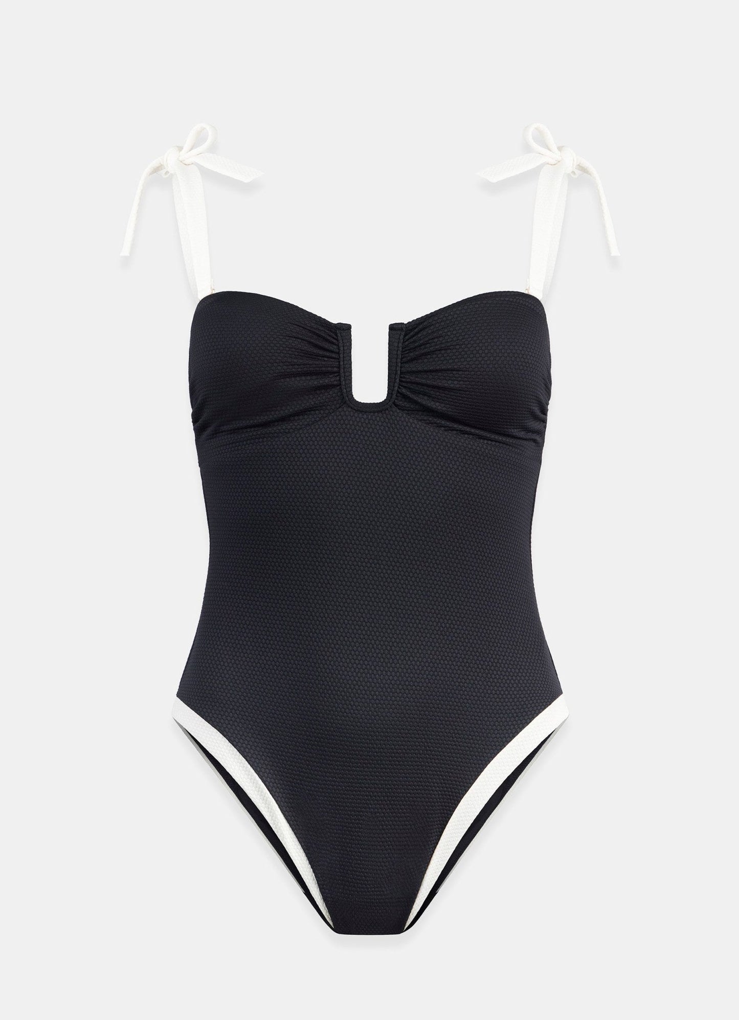 Black Balconette Bow Swimsuit