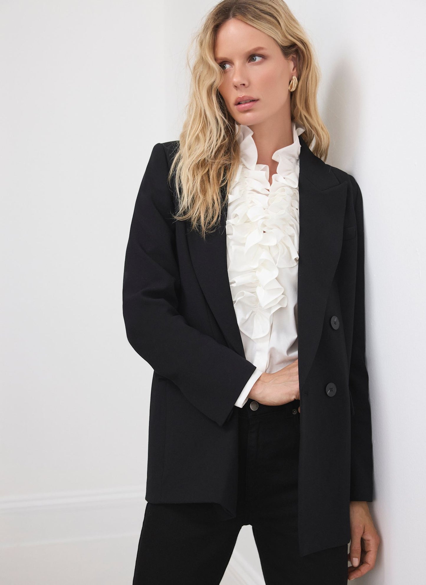 Black Double Breasted Blazer
