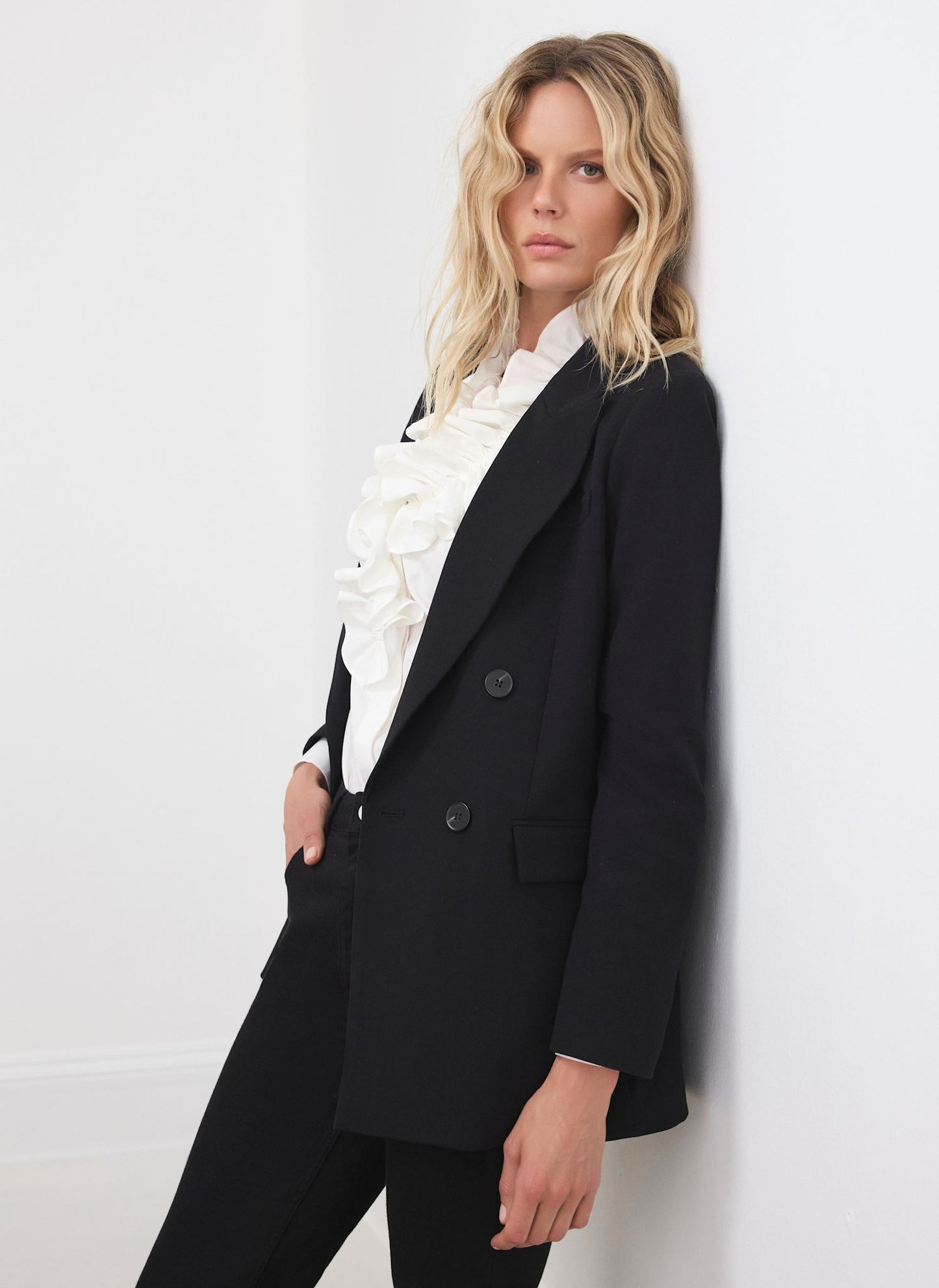 Black Double Breasted Blazer
