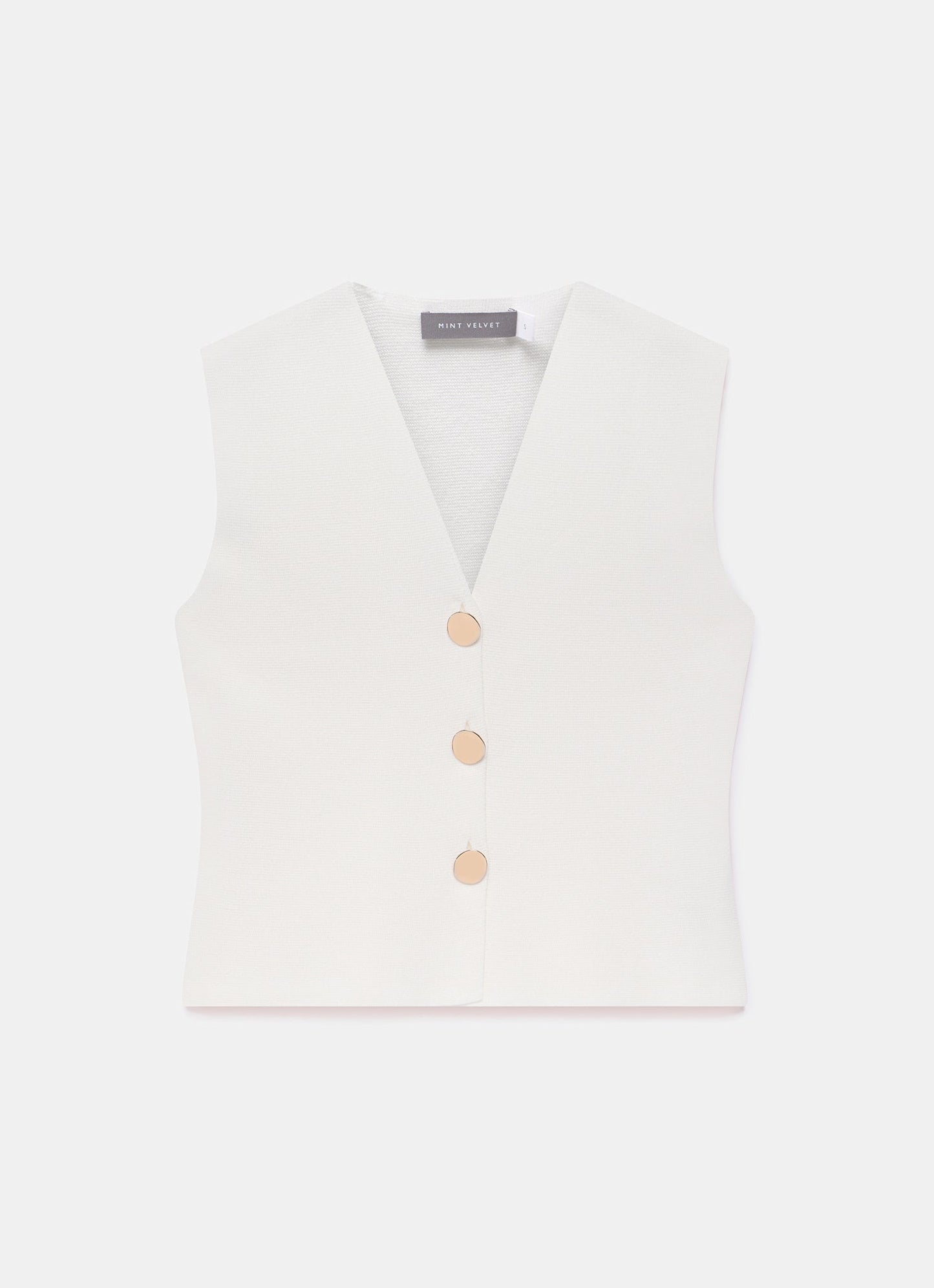 White Knit Waistcoat
