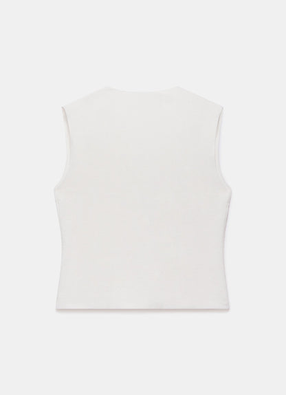 White Knit Waistcoat