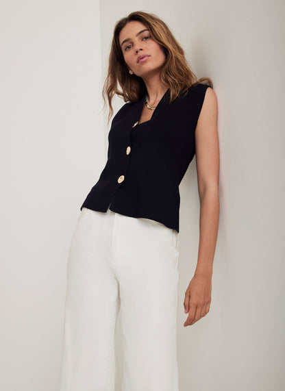 Black Knit Waistcoat