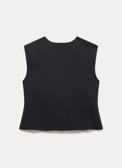 Black Knit Waistcoat