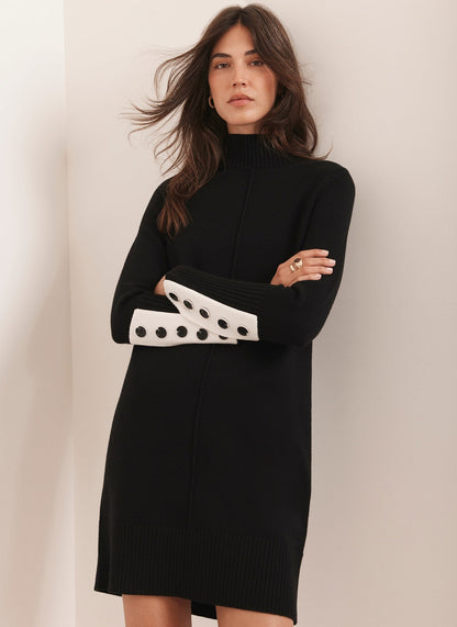 Black Knit Mini Dress