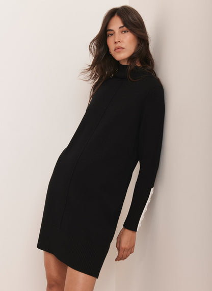 Black Knit Mini Dress