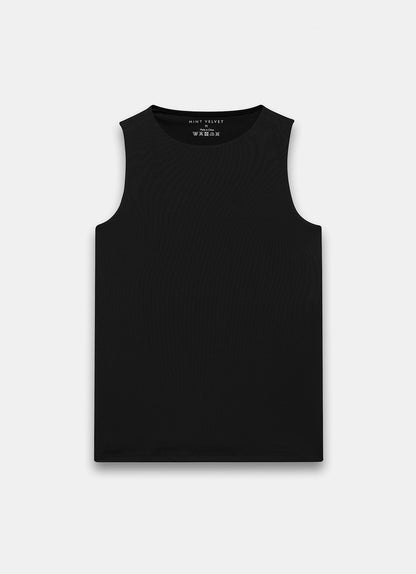 Black Layering High Neck Vest