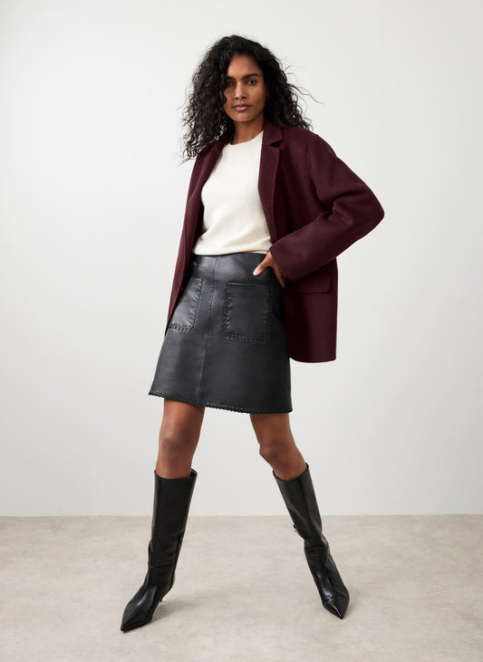 Black Leather Mini Skirt