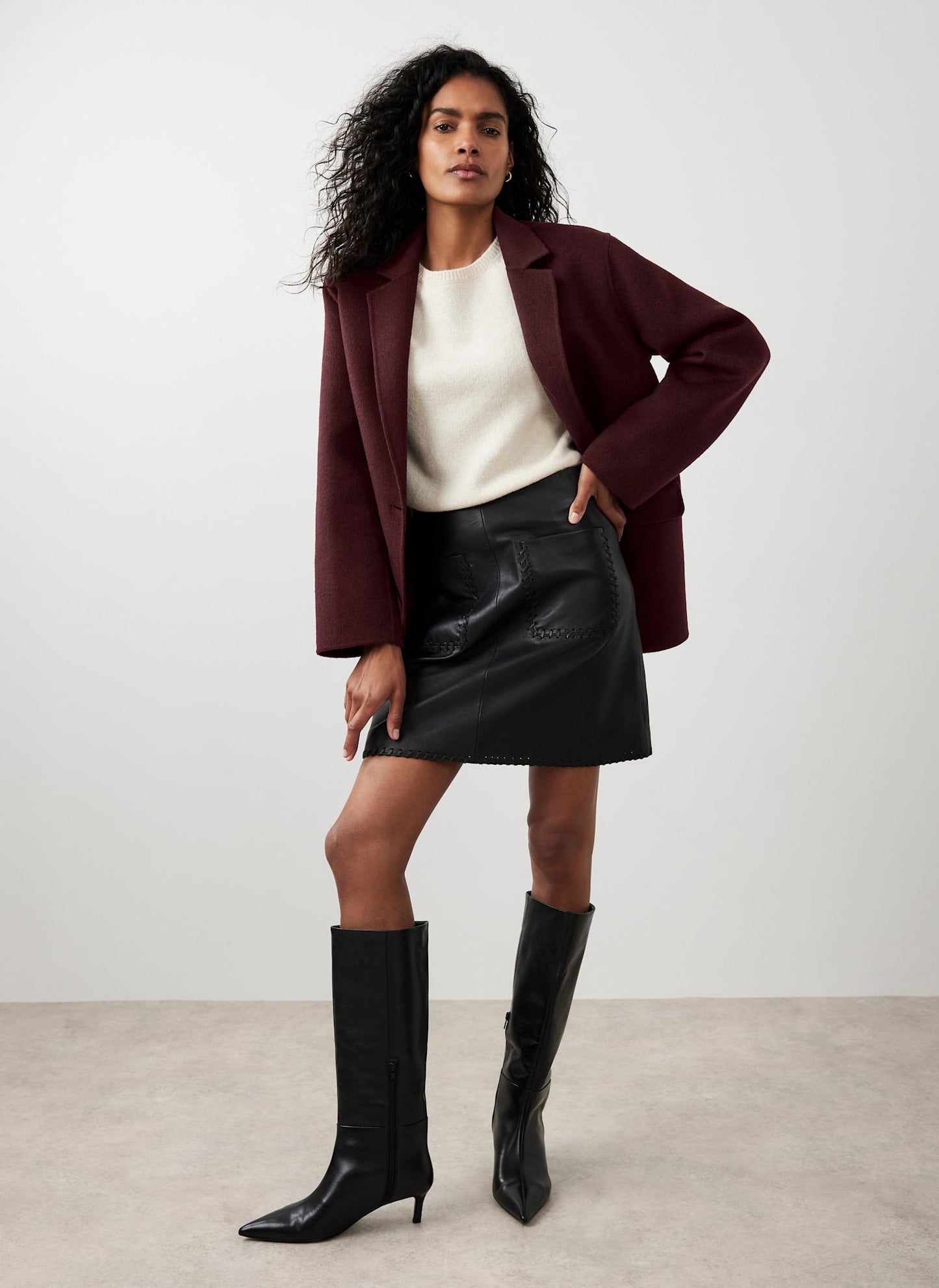 Black Leather Mini Skirt