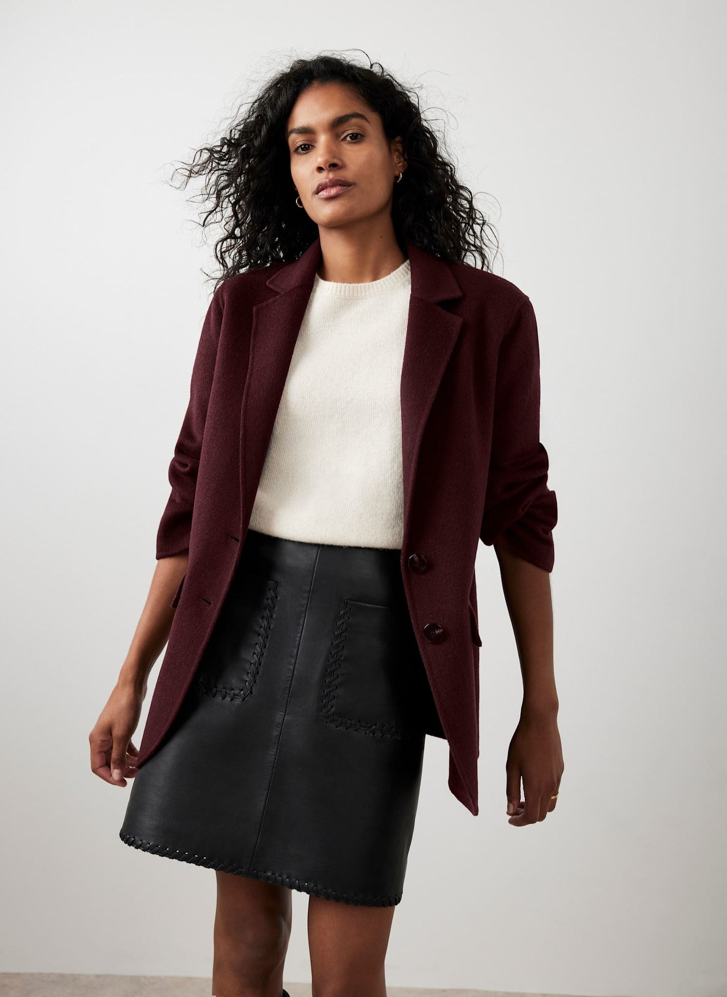 Black Leather Mini Skirt