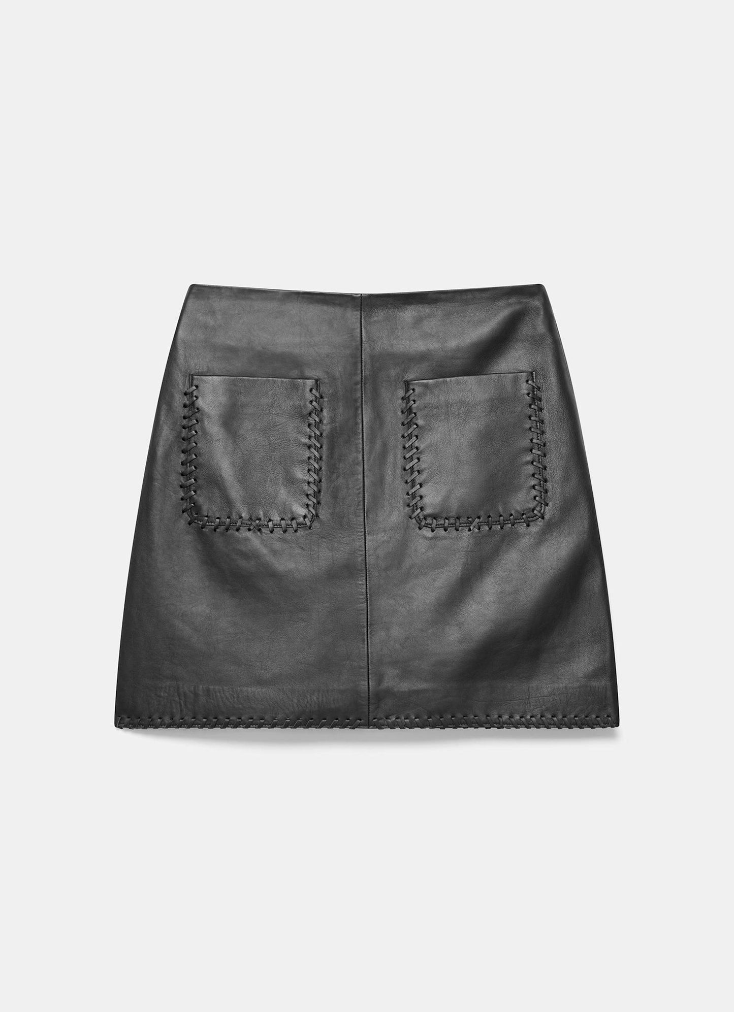 Black Leather Mini Skirt