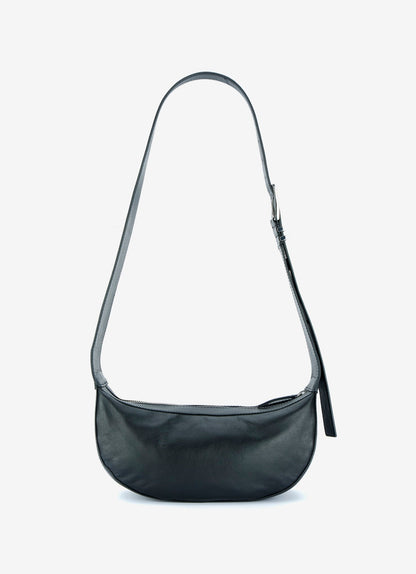Black Leather Sling Bag