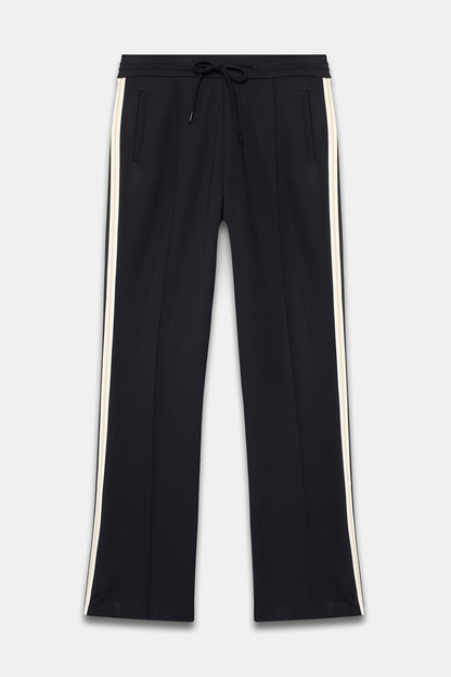 Black Side Stripe Flared Joggers