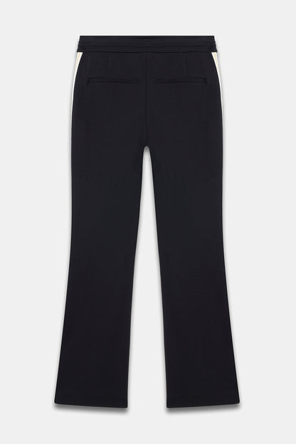 Black Side Stripe Flared Joggers