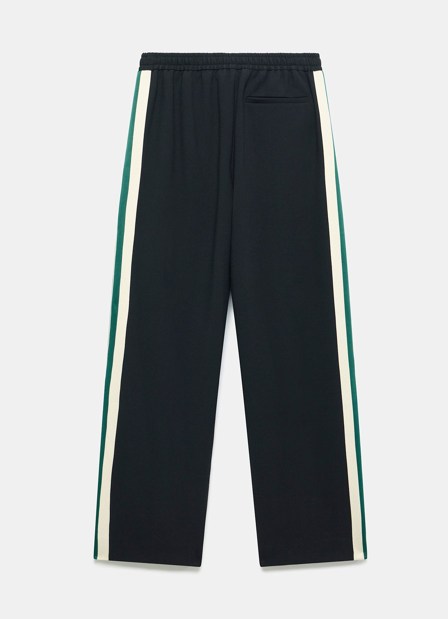 Black Wide Side Stripe Trousers