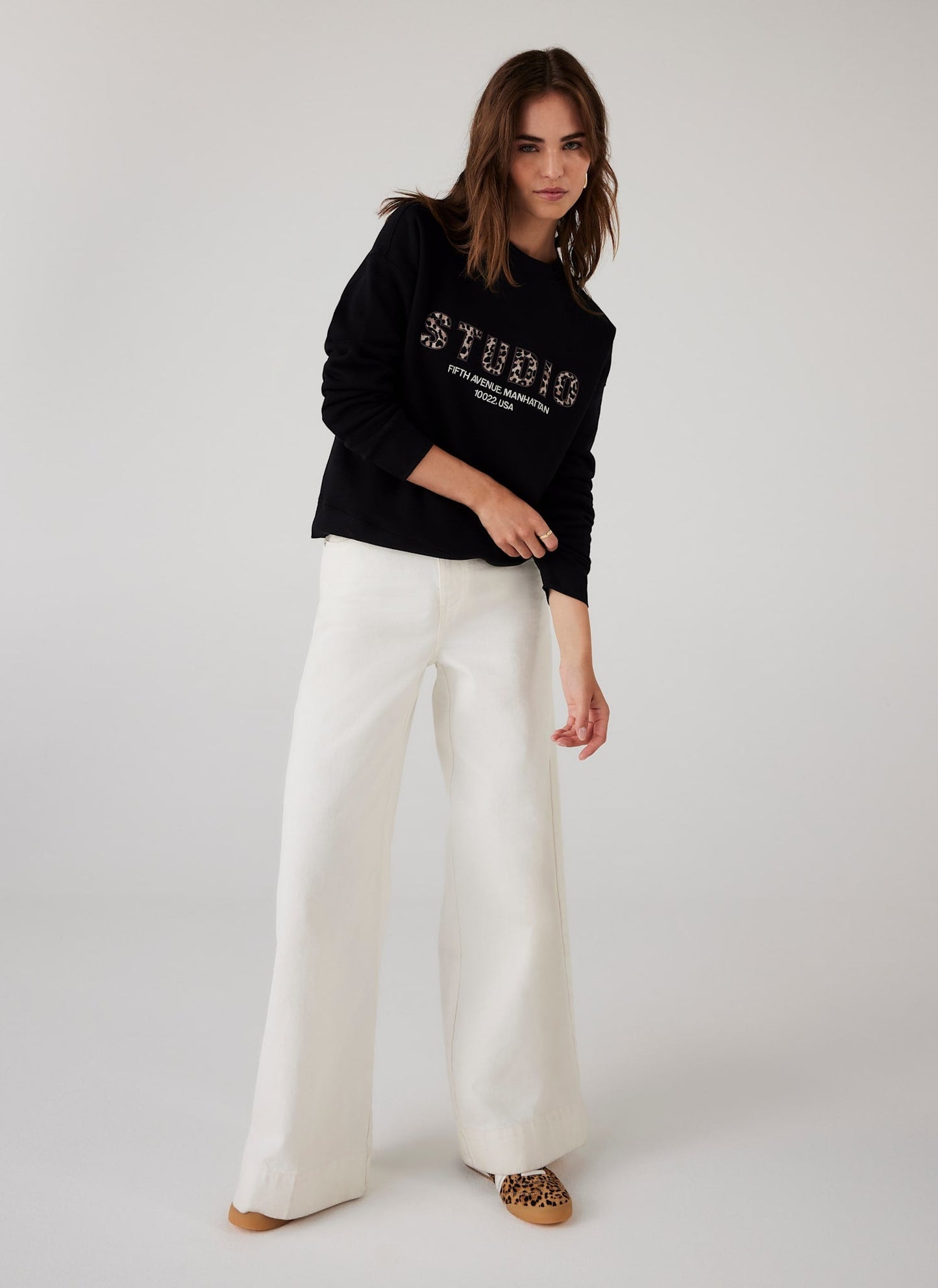 Black Studio Slogan Sweatshirt