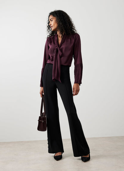 Black Tailored Bootcut Trousers