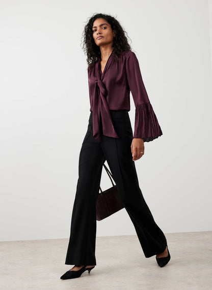 Black Tailored Bootcut Trousers