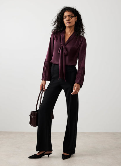 Black Tailored Bootcut Trousers