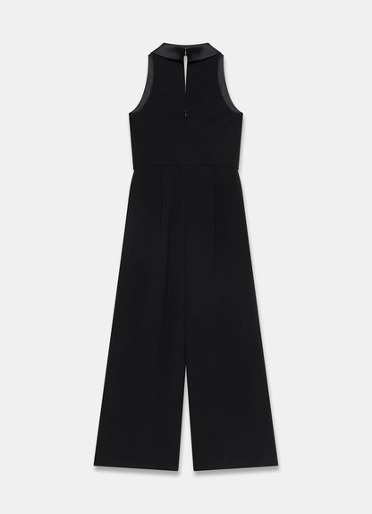 Black Tuxedo Wide Leg Jumpsuit