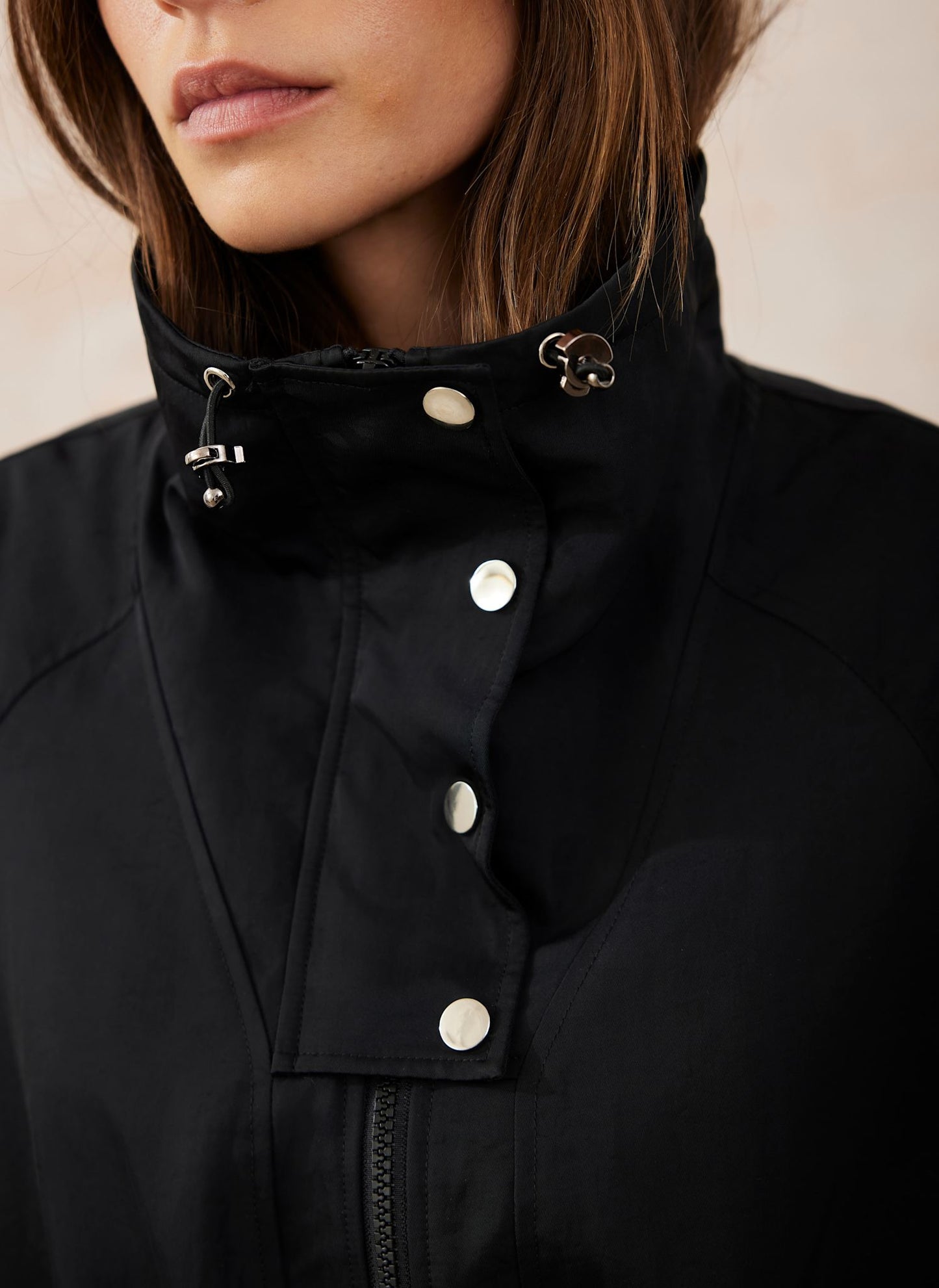 Black Utility Parka Jacket