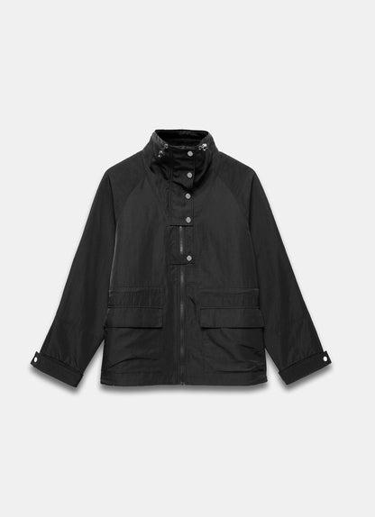 Black Utility Parka Jacket