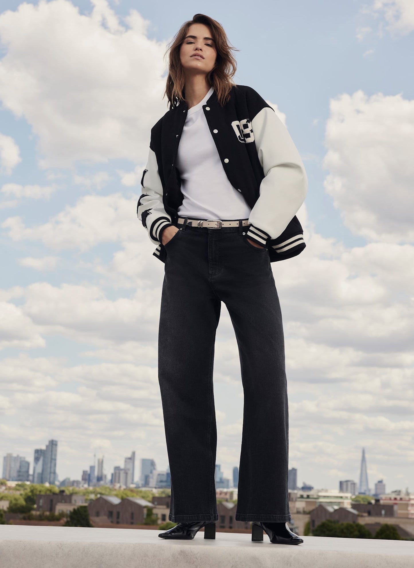 Black Varsity Bomber Jacket