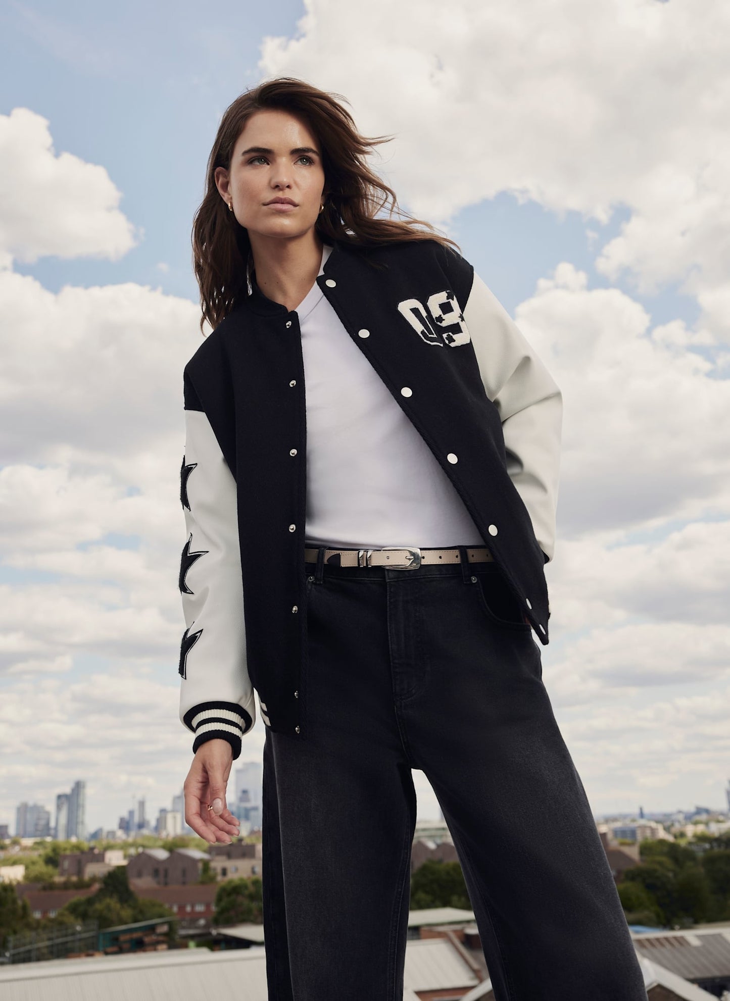 Black Varsity Bomber Jacket