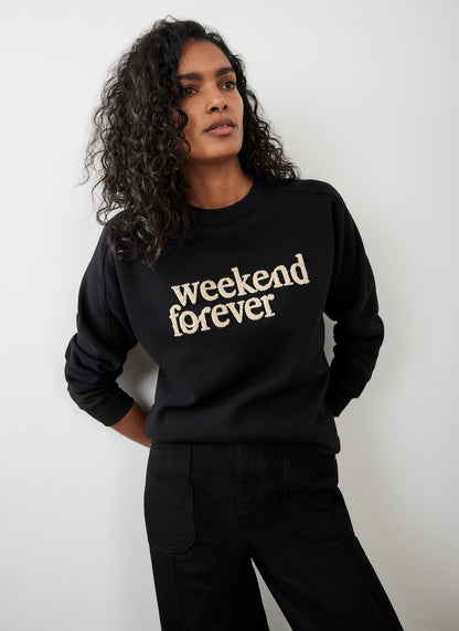 Black Weekend Slogan Sweatshirt