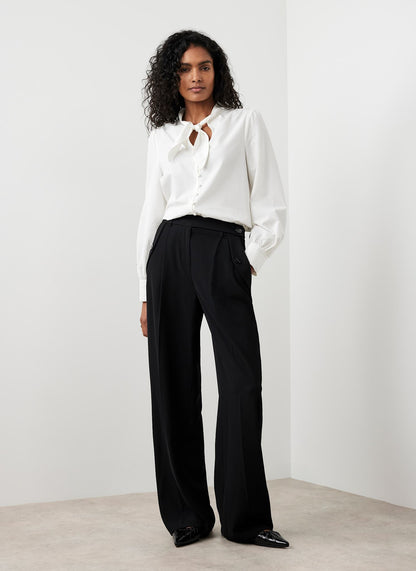 Black Tailored Wide Trousers