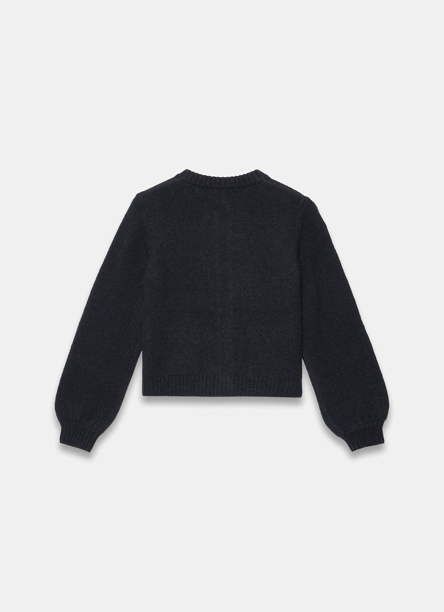 Black Wool Blend Cardigan