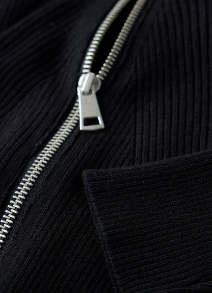 Black Ribbed Knit Maxi Dress