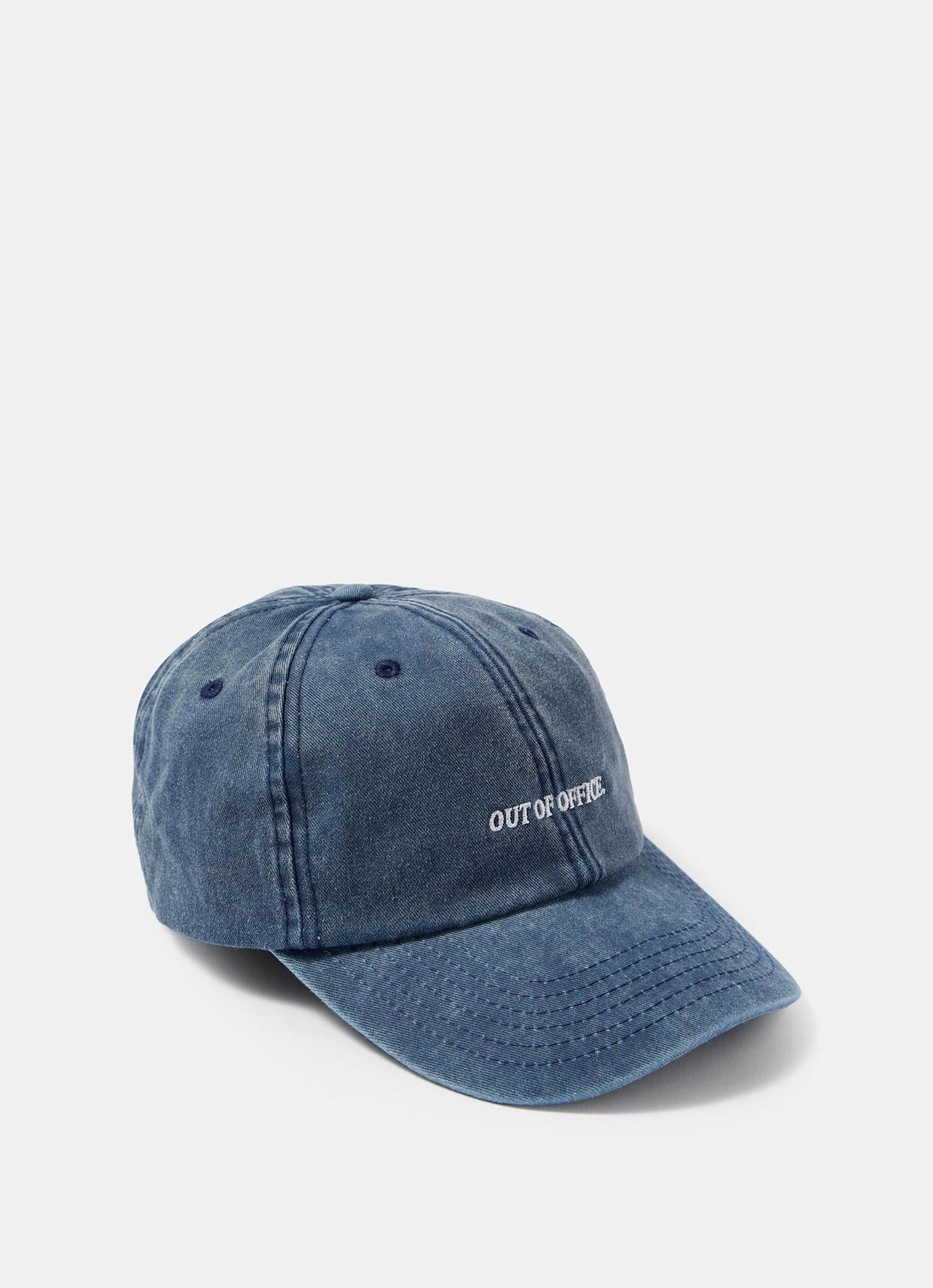 Blue Denim Slogan Cap