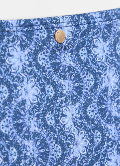 Blue Paisley Print Bikini Bottoms