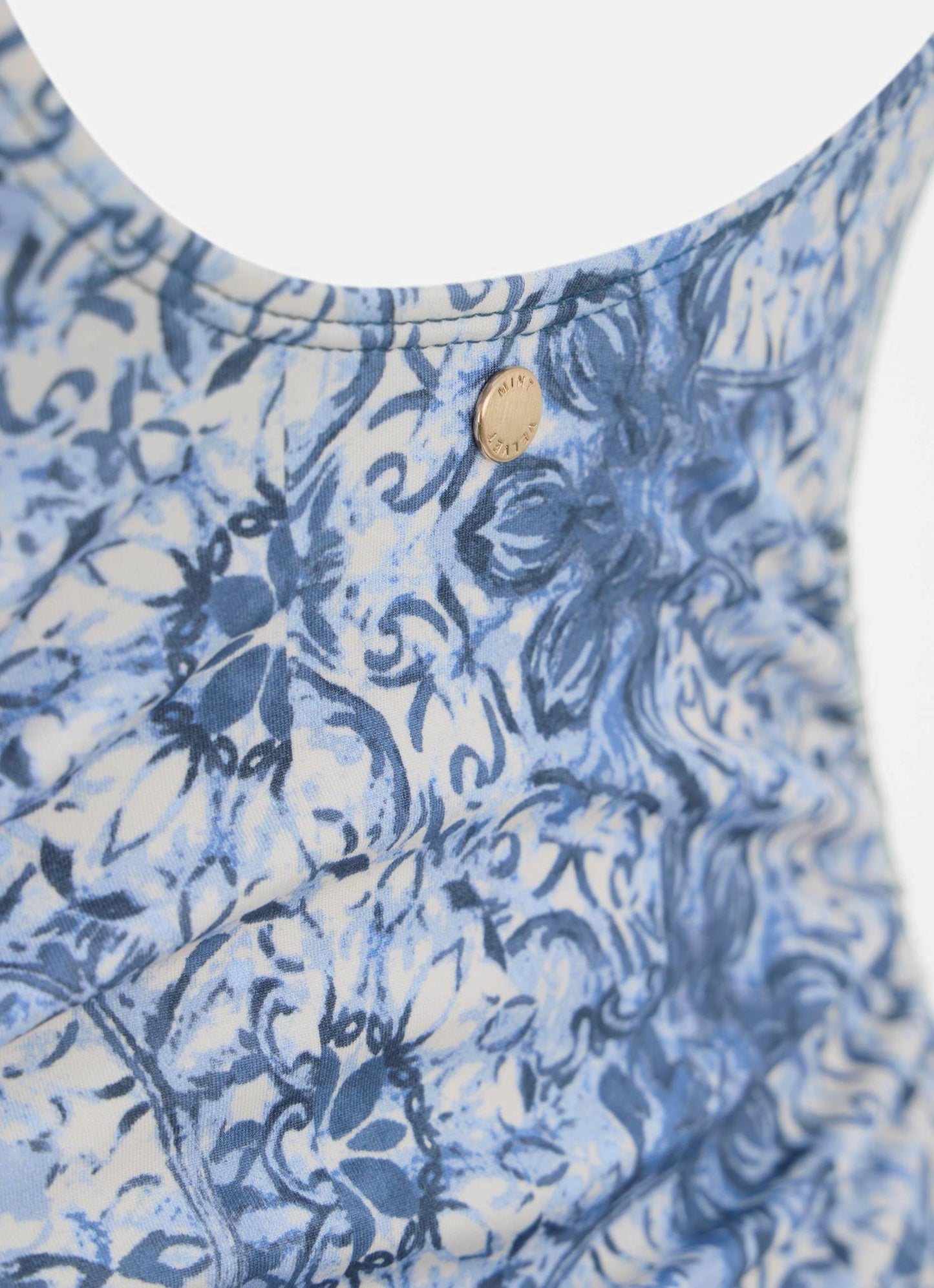 Blue Paisley Print Swimsuit