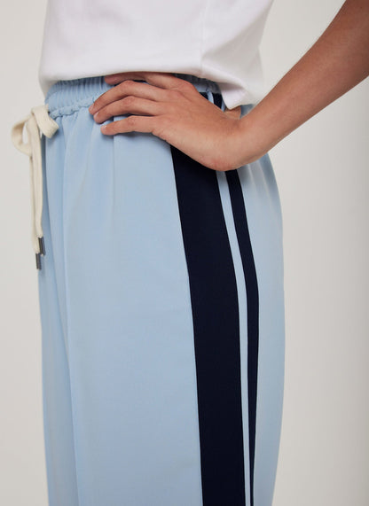 Blue Side Stripe Trousers