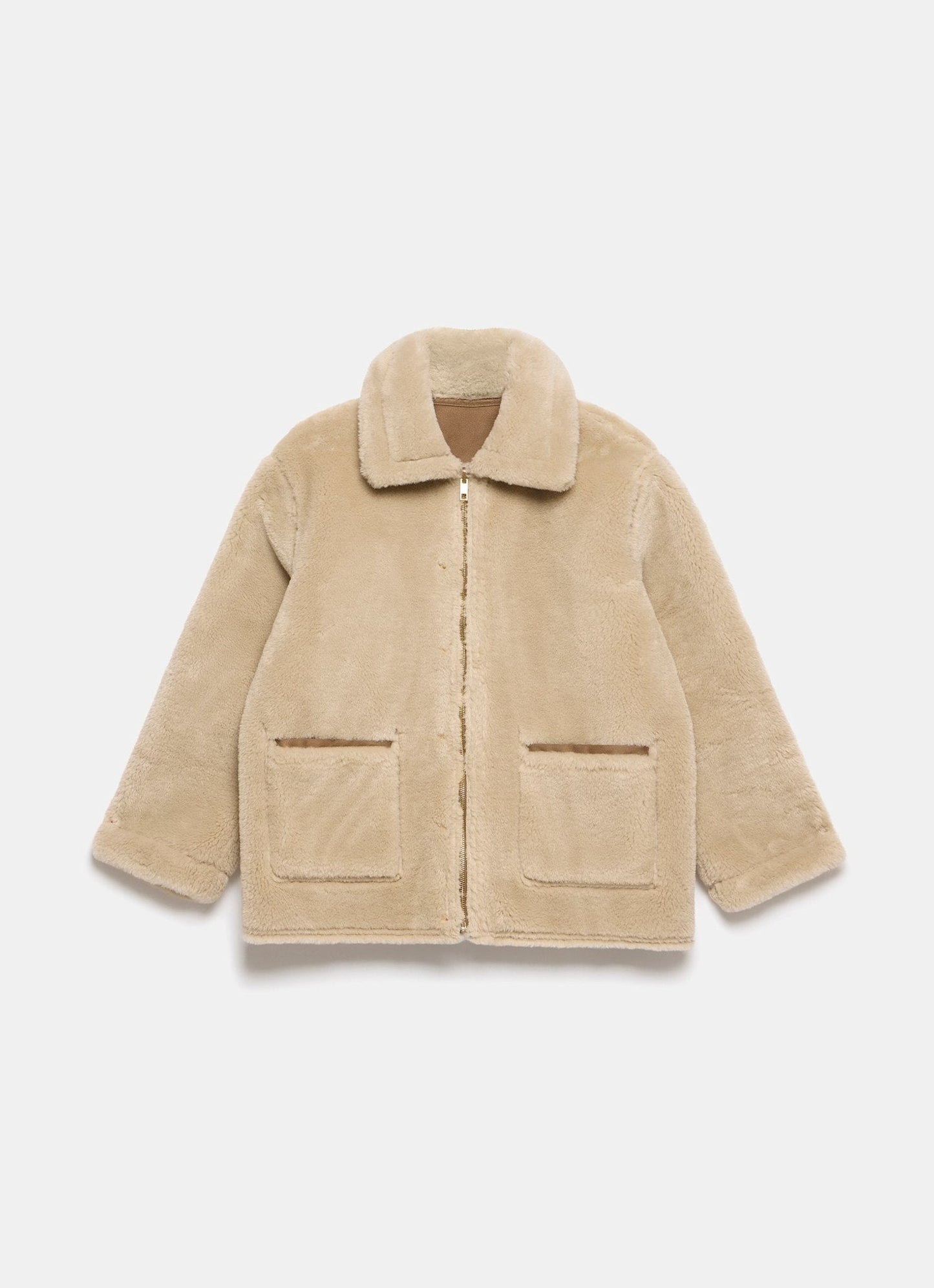 Tan Reversible Aviator Jacket