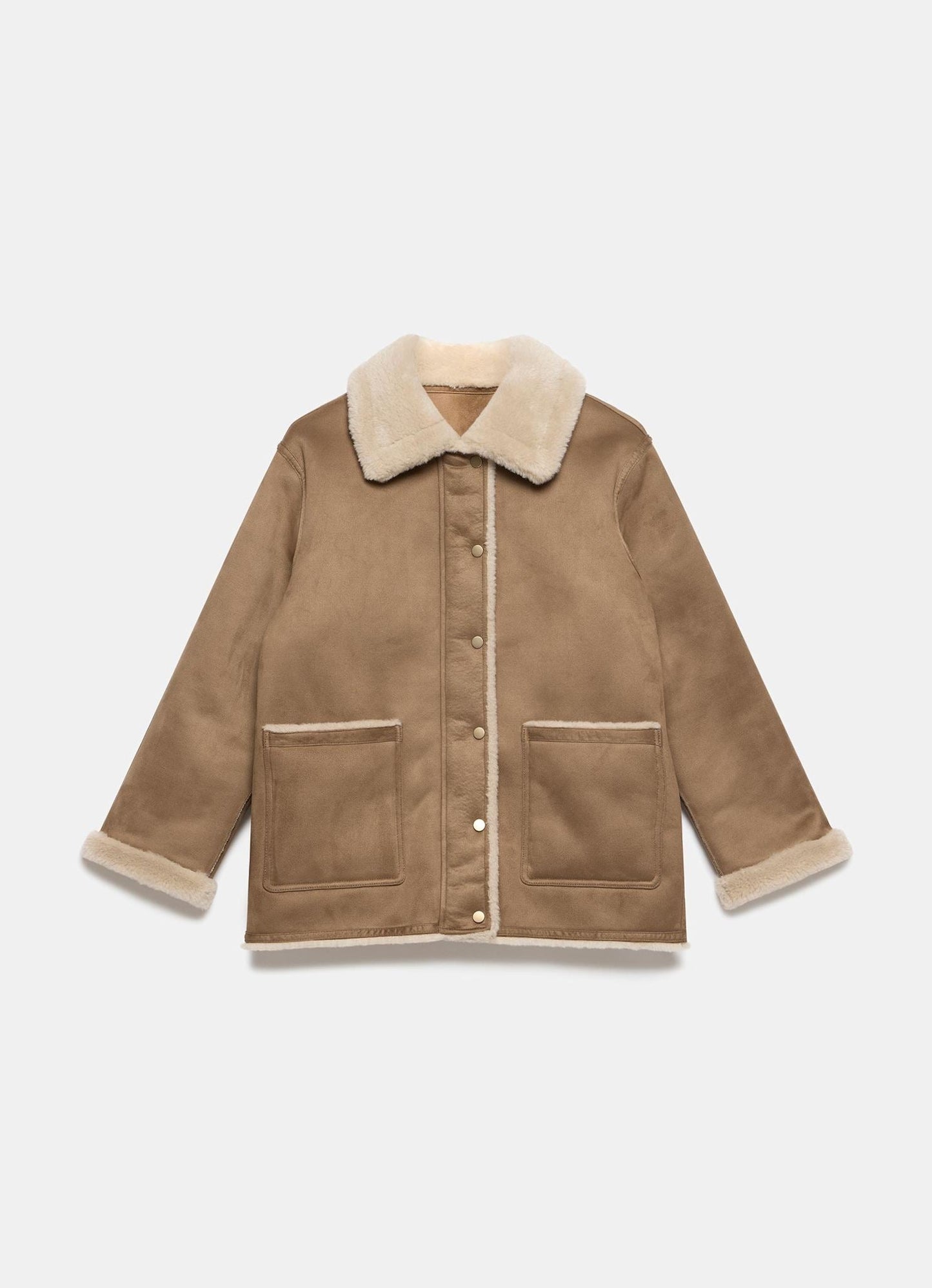 Tan Reversible Aviator Jacket